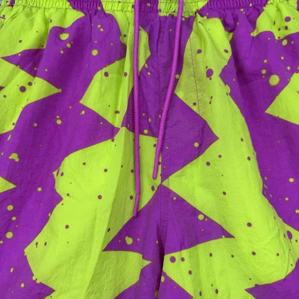 Jordan Swim Trunks Mens Small Pink Yellow Volt Swim Shorts CJ4701-623 Mesh Liner